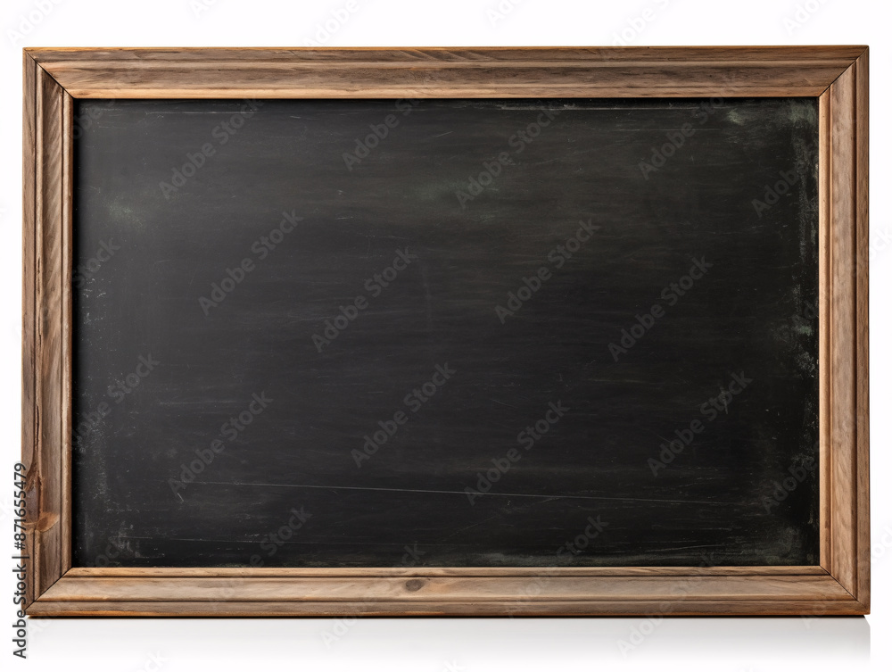 Fototapeta premium Old wooden school board with frame.