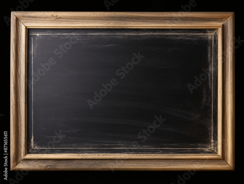 Old wooden school board with frame. © Osadchyi_I