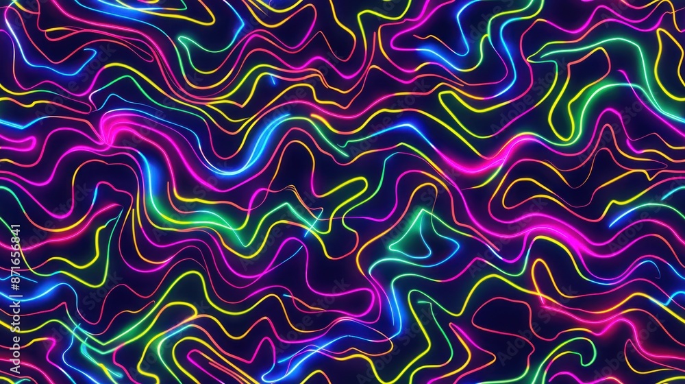 Abstract Neon Lines Pattern Abstract Neon Lines Pattern