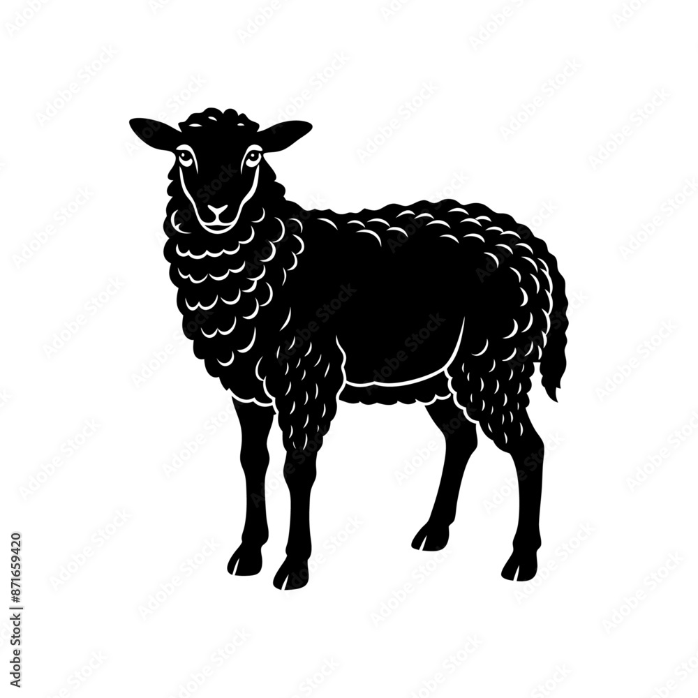 Sheep silhouette vector