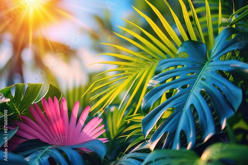 colorful tropical leaves professional photography photo