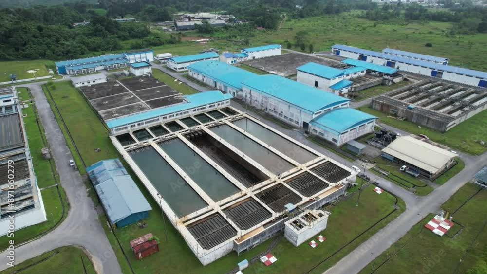 Batu Kitang, Malaysia - July 3 2024: The Water Treatment Plant Batu Kitang, Malaysia - July 3 2024: The Water Treatment Plant