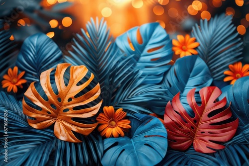 colorful tropical leaves professional photography photo