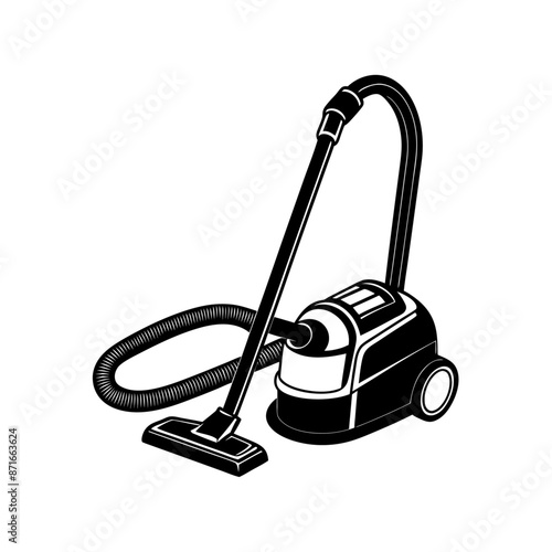 vacuumed cleaner silhouette vector