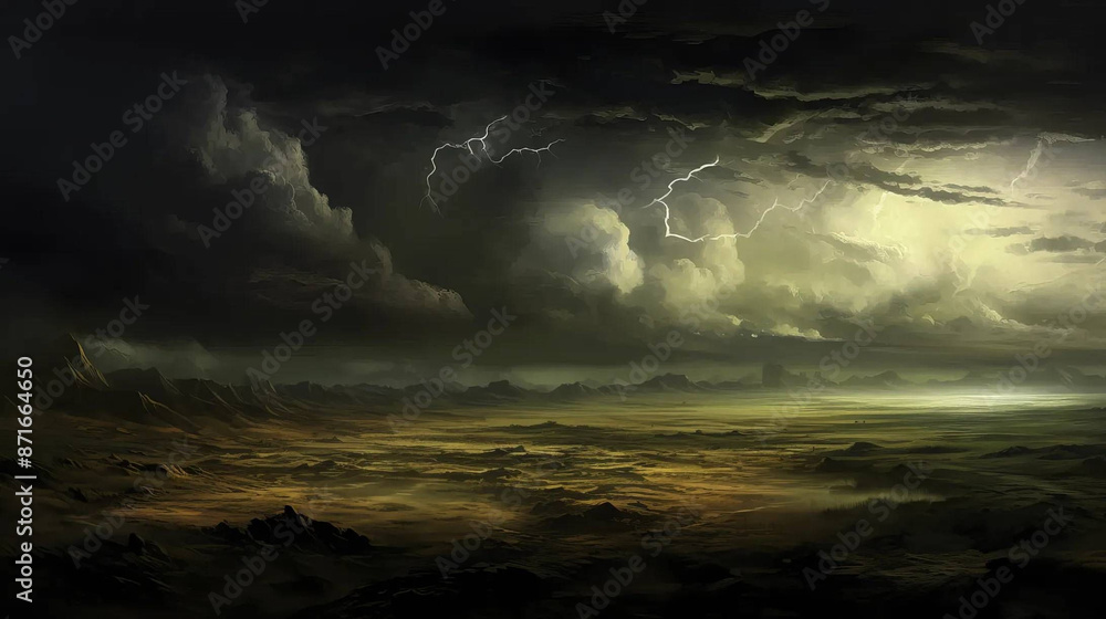 thunder, plains, fiery, sky, rocky, mythical Fantasy wallpaper, rpg landscape thunder, plains, fiery, sky, rocky, mythical Fantasy wallpaper, rpg landscape