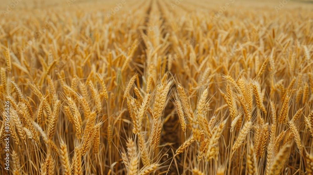 Fototapeta premium Field of ripe wheat in summer