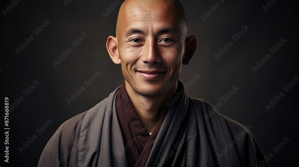 Obraz premium portrait of happy bald man.