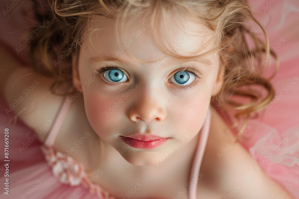 Generative AI picture of beautiful children preparing ballet dance school performance in stage ballroom gown Generative AI picture of beautiful children preparing ballet dance school performance in stage ballroom gown