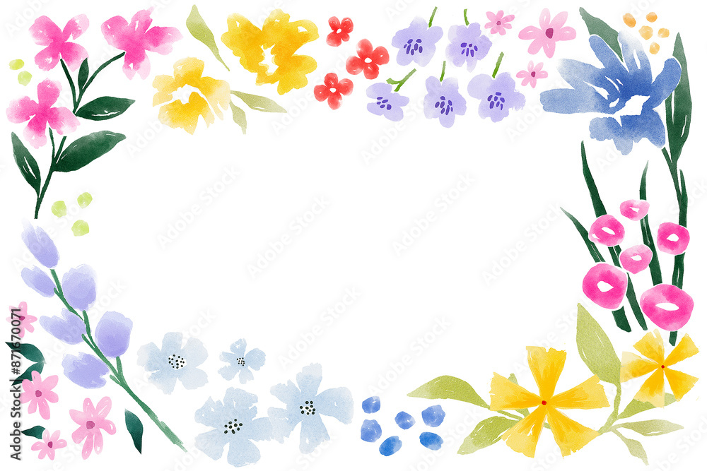 Summer flower png frame, transparent background Summer flower png frame, transparent background