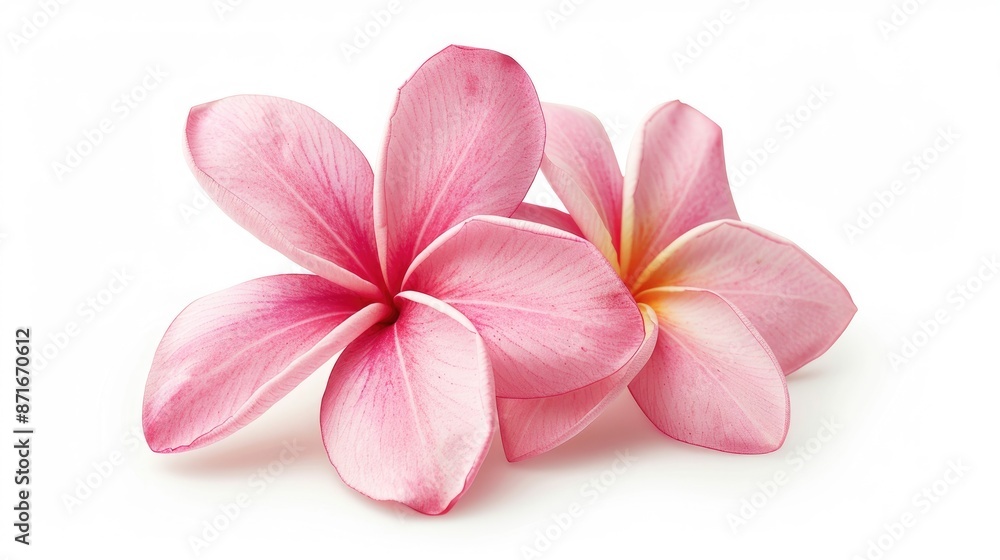 Pink plumeria flower isolated Plumeria flower isolated on white Pink plumeria flower isolated Plumeria flower isolated on white