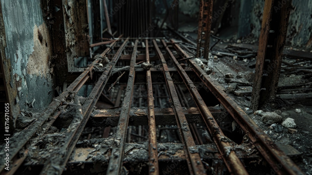 Decay of metal bars in vacant Yuen Long residence