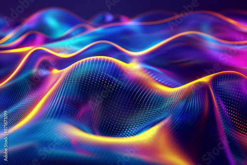Abstract Vibrant Waves