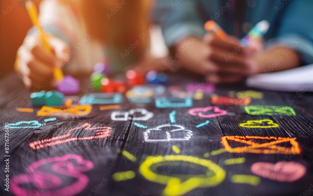 Chalkdrawn social media plan with hand annotations, Social Media Plan, strategic insights Chalkdrawn social media plan with hand annotations, Social Media Plan, strategic insights