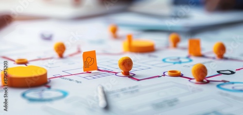 Classroomstyle customer journey map drawing, Customer Journey Map, visual strategy
