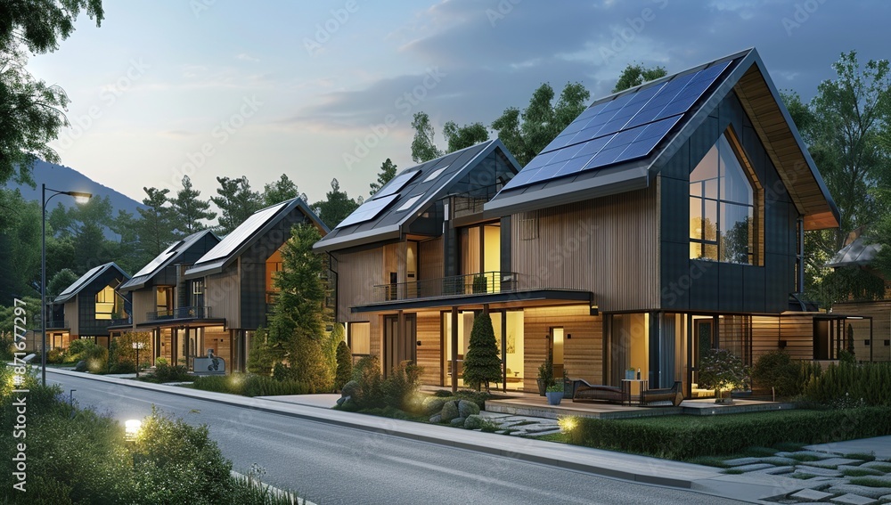 Modern Eco-Friendly Homes with Solar Panels Modern Eco-Friendly Homes with Solar Panels