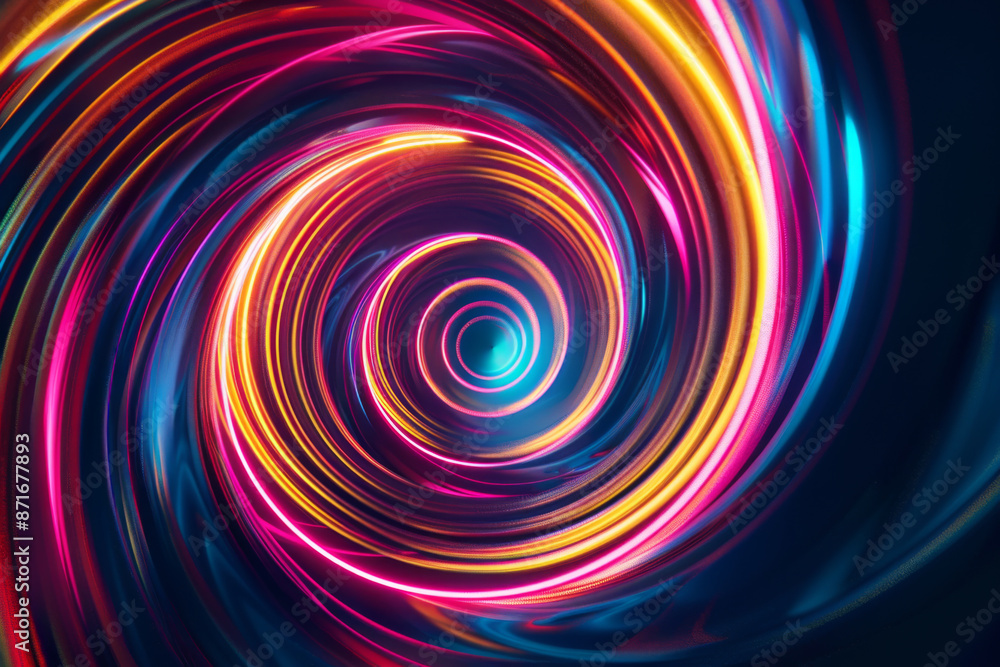 Abstract Swirling Neon Lights Abstract Swirling Neon Lights