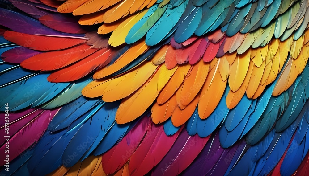 Obraz premium Birds wings abstract background with matellic colours 