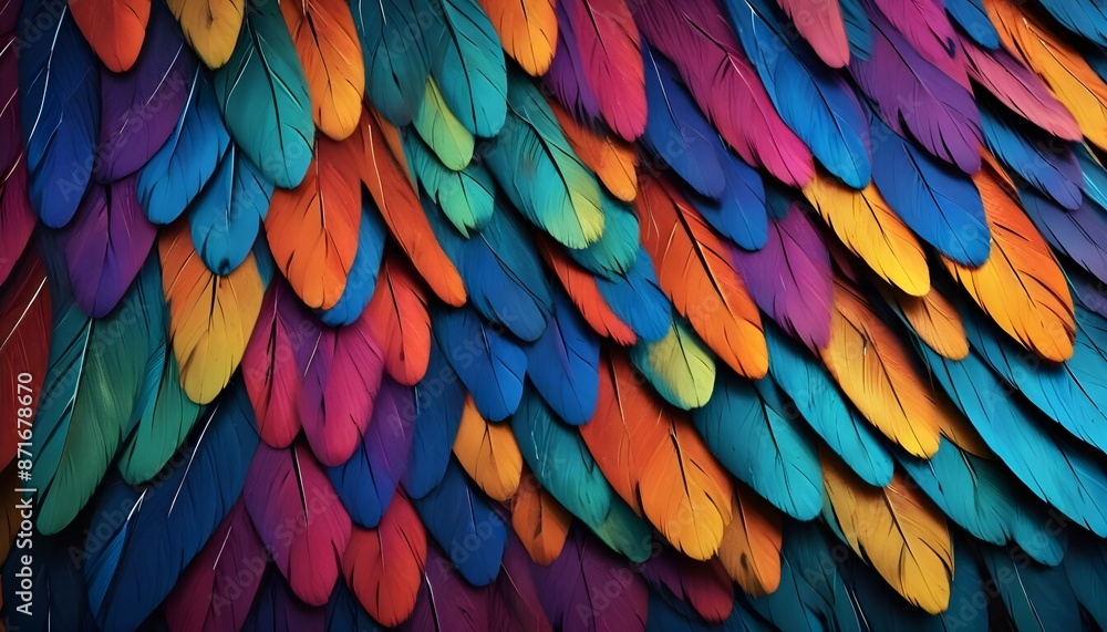 Obraz premium Birds wings abstract background with matellic colours 