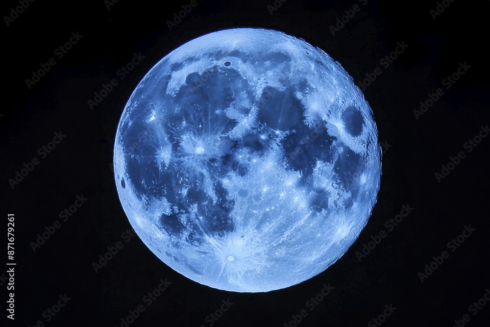 Blue Moon. Full moon. Super full moon. 19 August 2024. Super full moon ...