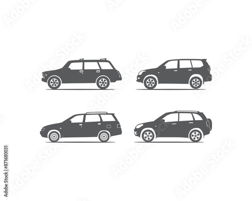 car silhouette vector illustrations