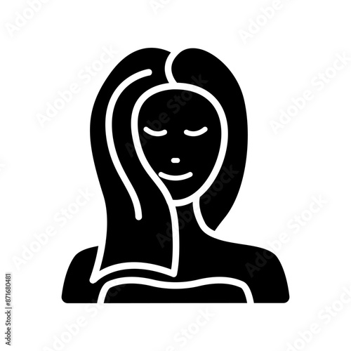 Facial treatment line icon. Skincare, beauty, spa, relaxation, rejuvenation, cleansing, facial mask, therapy, wellness, health, anti-aging, pampering, glow, hydration, facial care, self-care, salon