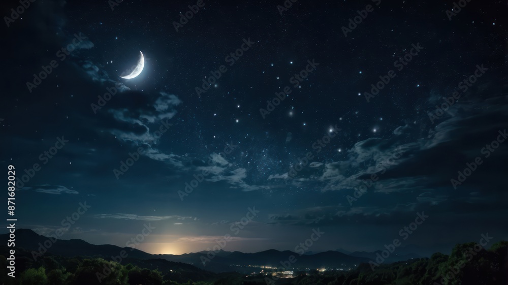 Naklejka premium lighthouse at night 