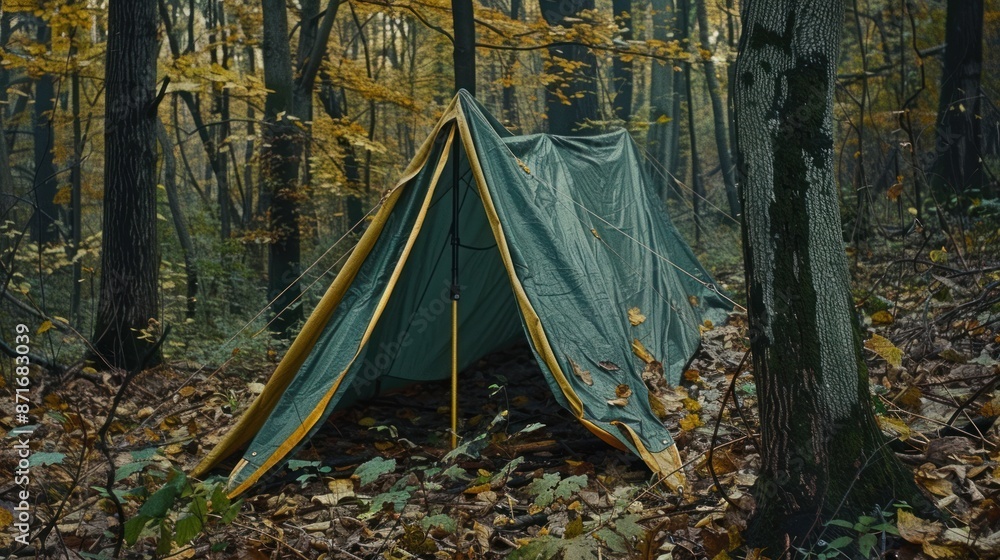 Camping in the Autumn Woods Camping in the Autumn Woods
