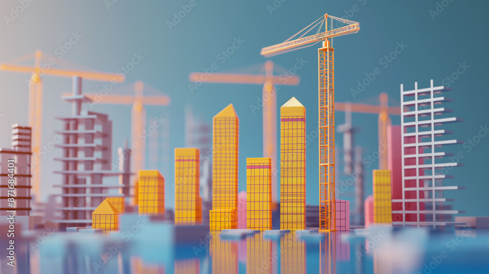 Obraz premium City architecture, building company concept