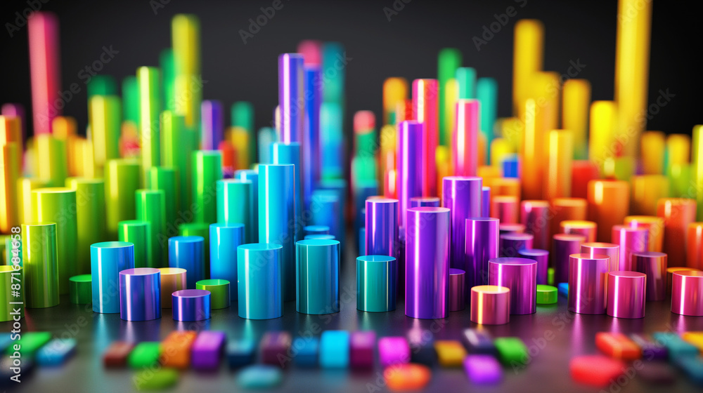 Business chart, getting rich, making money, casino colorful 3d graph Business chart, getting rich, making money, casino colorful 3d graph
