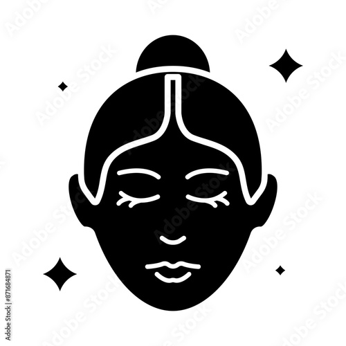 Facial treatment line icon. Skincare, beauty, spa, relaxation, rejuvenation, cleansing, facial mask, therapy, wellness, health, anti-aging, pampering, glow, hydration, facial care, self-care, salon