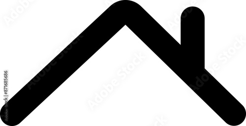 House or home roof fill icon. House top vector symbol for website, mobile app, infographic. Real estate home logo illustration for realtor, roof construction and repair icon on transparent background.