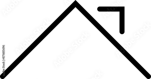 House or home roof fill icon. House top vector symbol for website, mobile app, infographic. Real estate home logo illustration for realtor, roof construction and repair icon on transparent background.