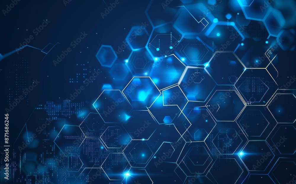 Future sci-fi hexagonal pattern design background Future sci-fi hexagonal pattern design background