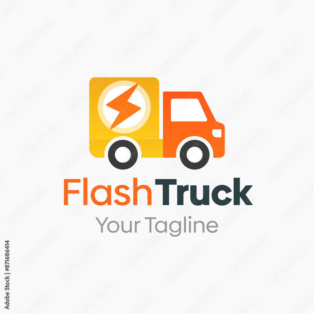 Flash Truck Logo Vector Template Design. Good for Business, Startup, Agency, and Organization Flash Truck Logo Vector Template Design. Good for Business, Startup, Agency, and Organization