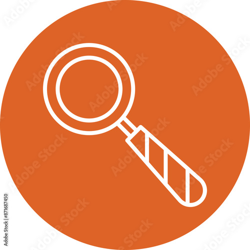 Search line circle icon