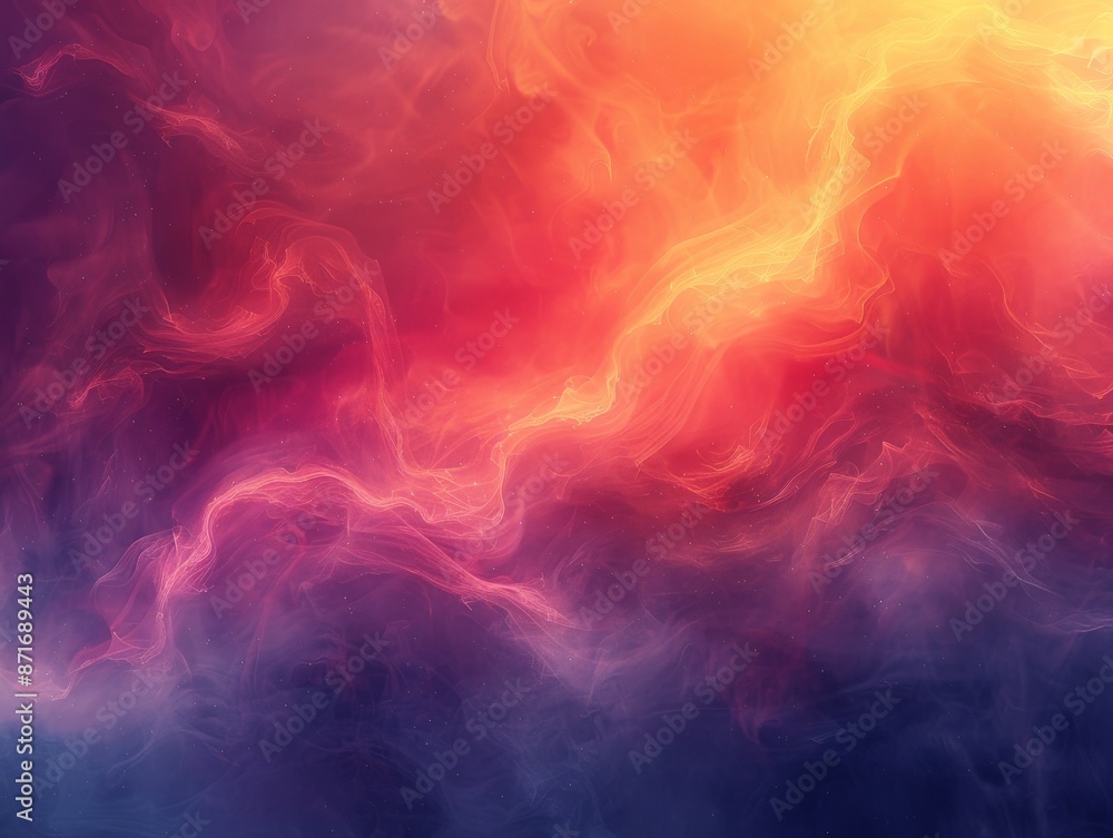 Obraz premium An abstract wave of colorful smoke.