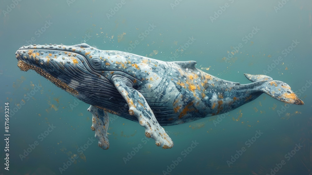 Fototapeta premium A magnificent humpback whale.