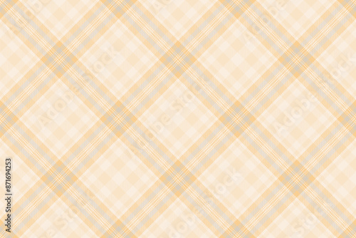 Harmony textile check tartan, collection seamless vector background. Checkered plaid pattern texture fabric in light and amber colors.