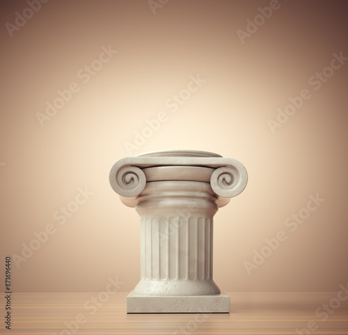 Roman column pedestal on si...