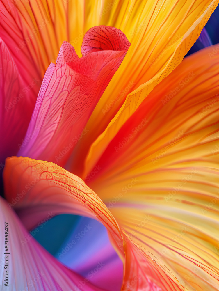 A closeup of the petal in bright bold colours A closeup of the petal in bright bold colours