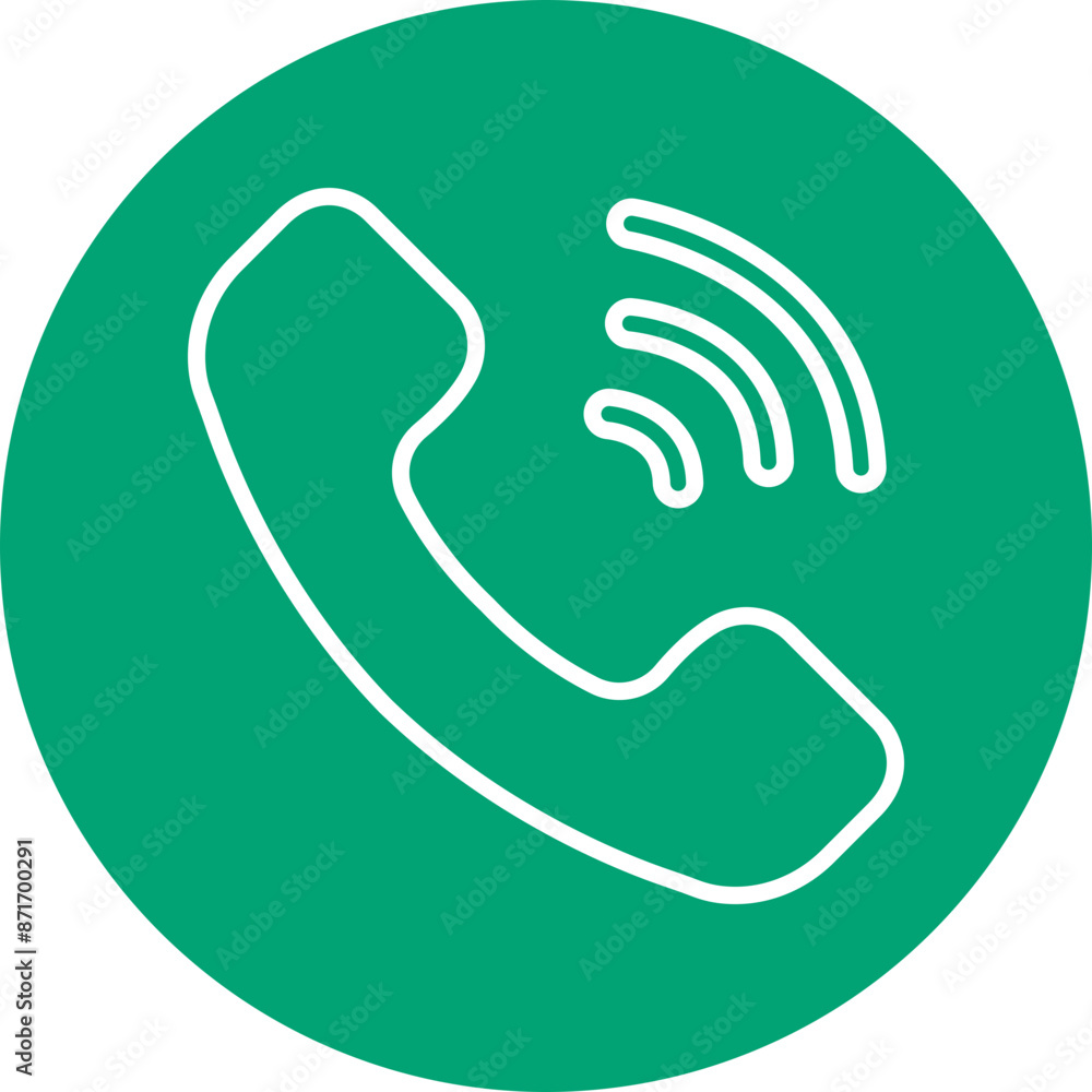 Phone call line circle icon Phone call line circle icon