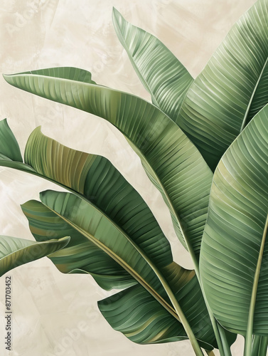 Green Painterly Tropical Plants