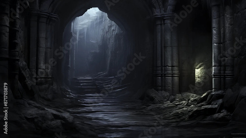 underground, chamber, fantasy, setting, subterranean, mystical  Fantasy wallpaper, rpg  landscape © Fox