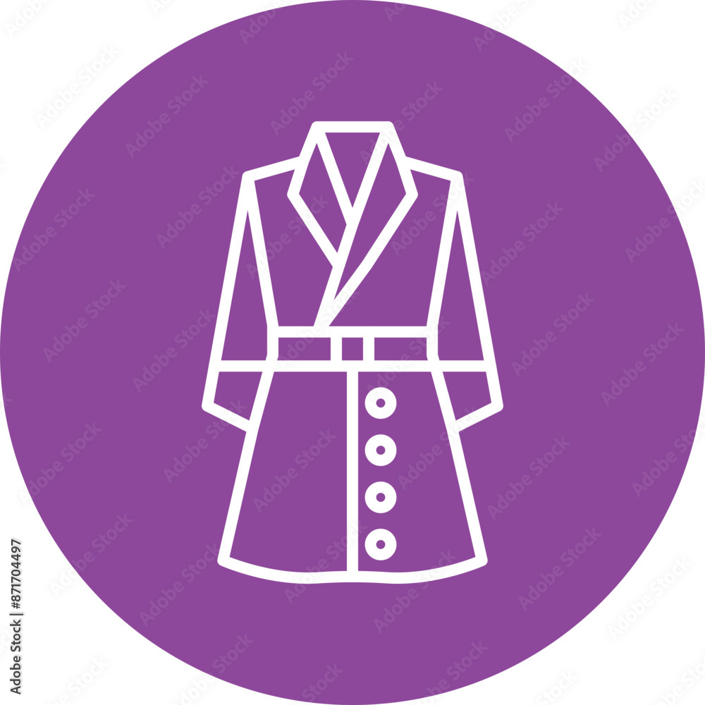 Coat line circle icon Coat line circle icon