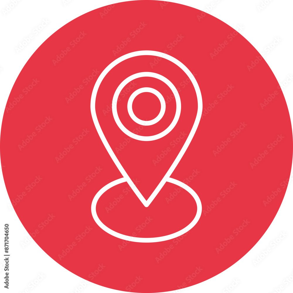 Place line circle icon Place line circle icon