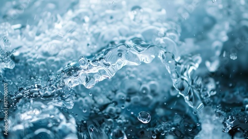 Close-up of water droplets and bubbles