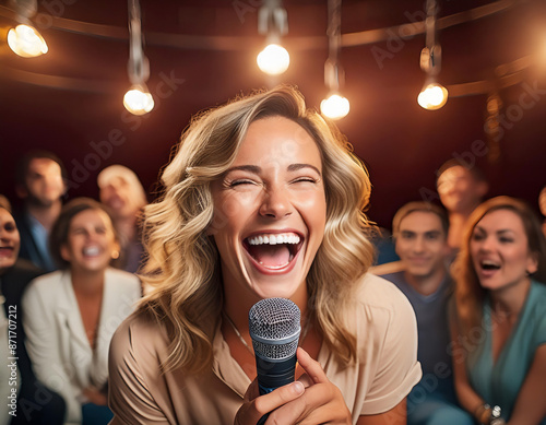 Close-Up of Stand-Up Comedy Show Performance © SolaruS