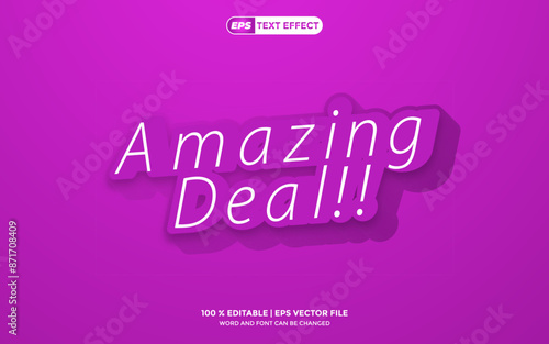 Amazig Sale Text Effect 3D Vector Editable