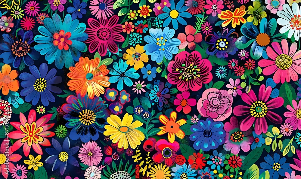 Vibrant Floral Tapestry Vibrant Floral Tapestry