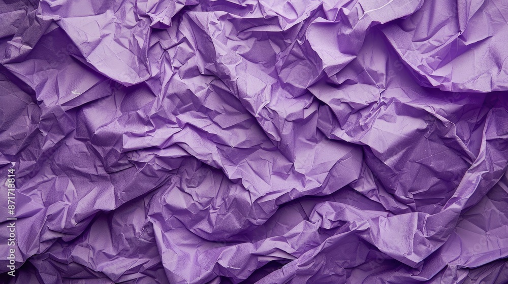 Wrapping paper with wear crumpled texture Unique abstract purple backdrop design Top view flat lay with space for text Wrapping paper with wear crumpled texture Unique abstract purple backdrop design Top view flat lay with space for text